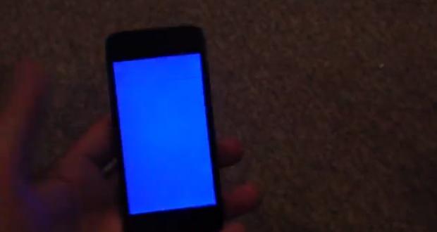 iPhone 5S tela azul