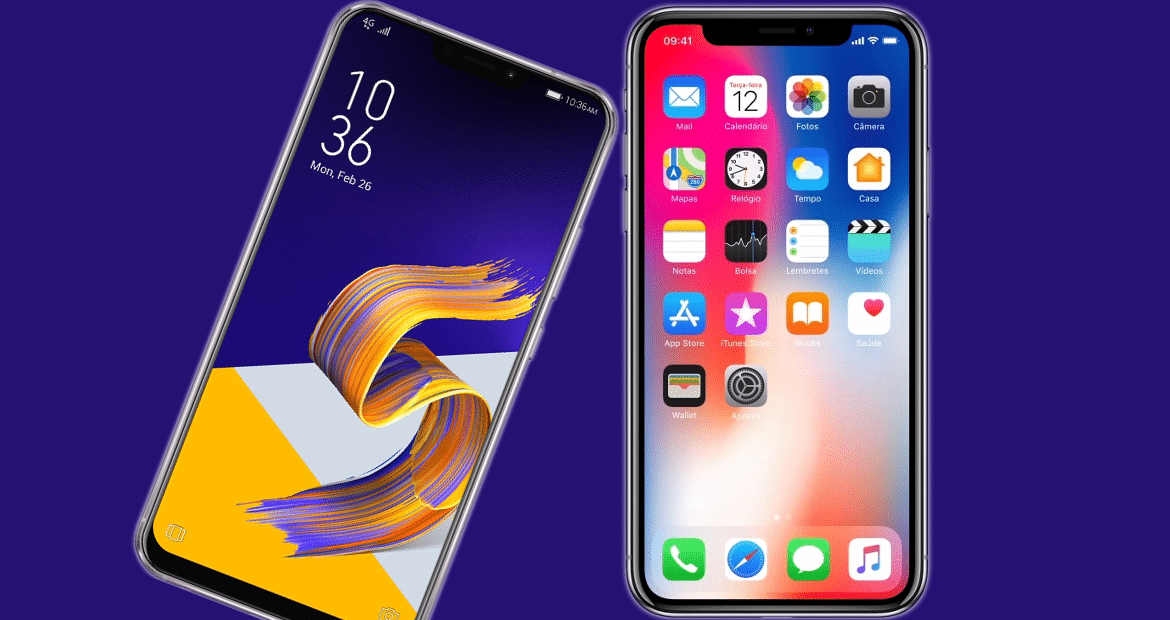 smartphones com entalhe